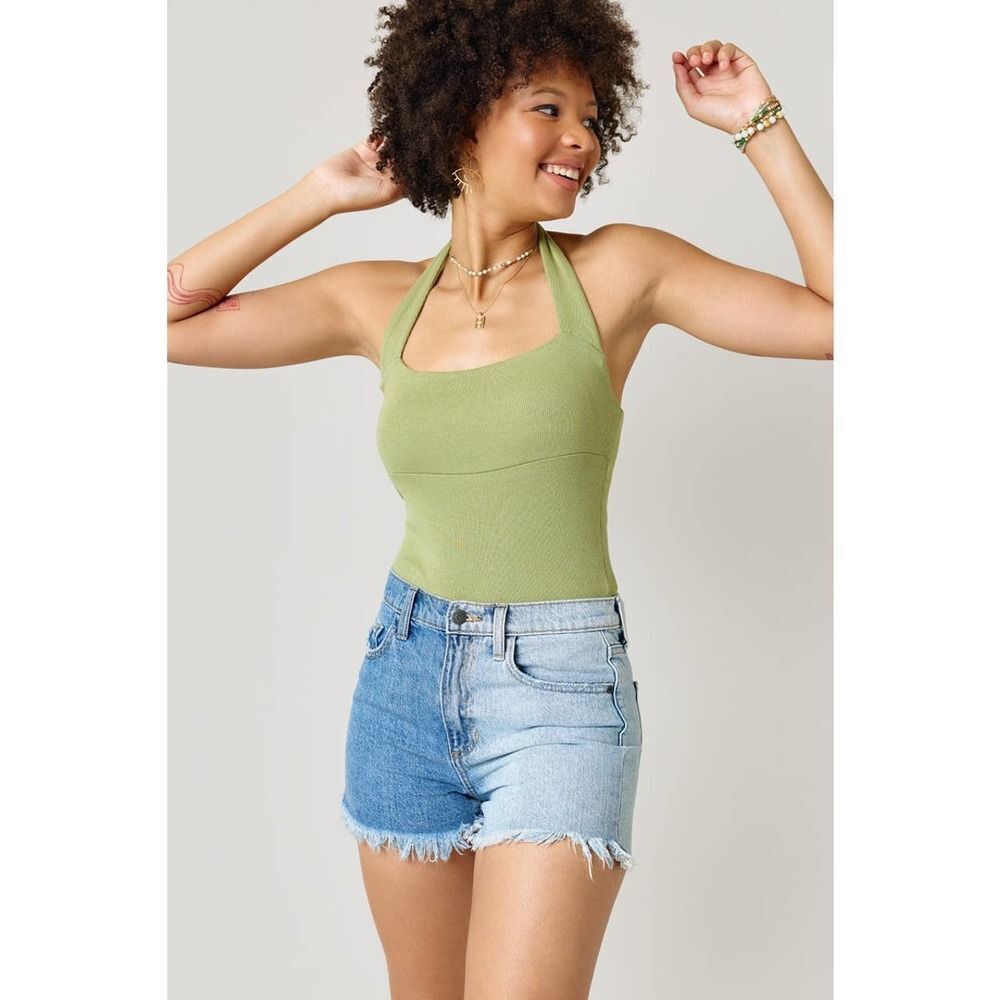 Weekend LA Averie Halter Bodysuit Stretch Black Size M